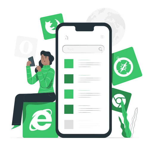Education app development - student using learning platform
