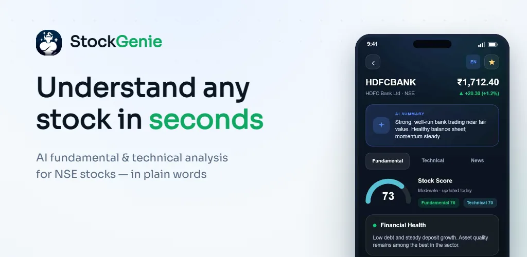 StockGenie AI stock analysis app built by Color Leaves in Pune